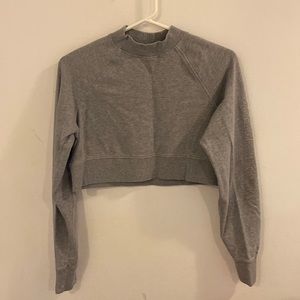 Cropped crew-neck sweater